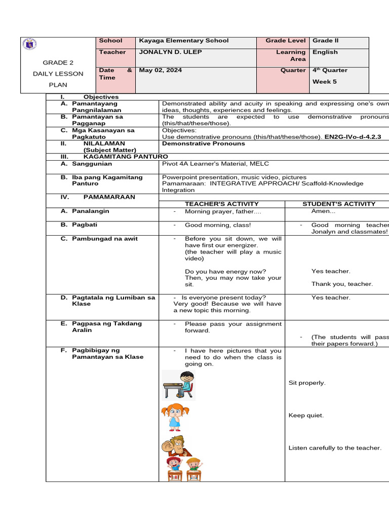 English Week 3 Monday 2 | PDF | Syntax | Human Communication