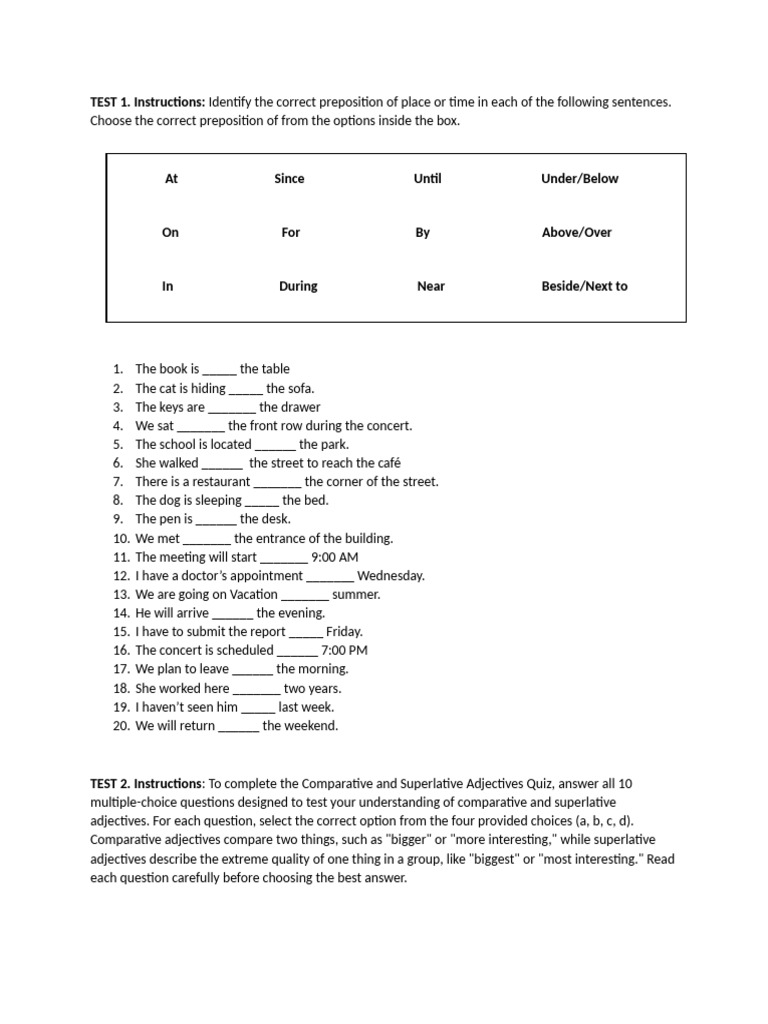 QUESTIONNAIRE2 | PDF | Adjective | Linguistic Morphology