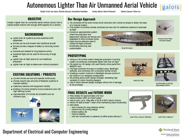 Autonomous Lighter Than Air UAV Capstone Poster | PDF | Unmanned Aerial ...