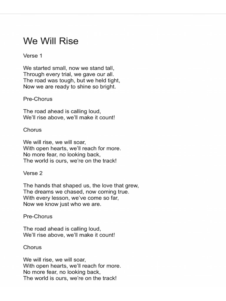 We Will Rise Pdf