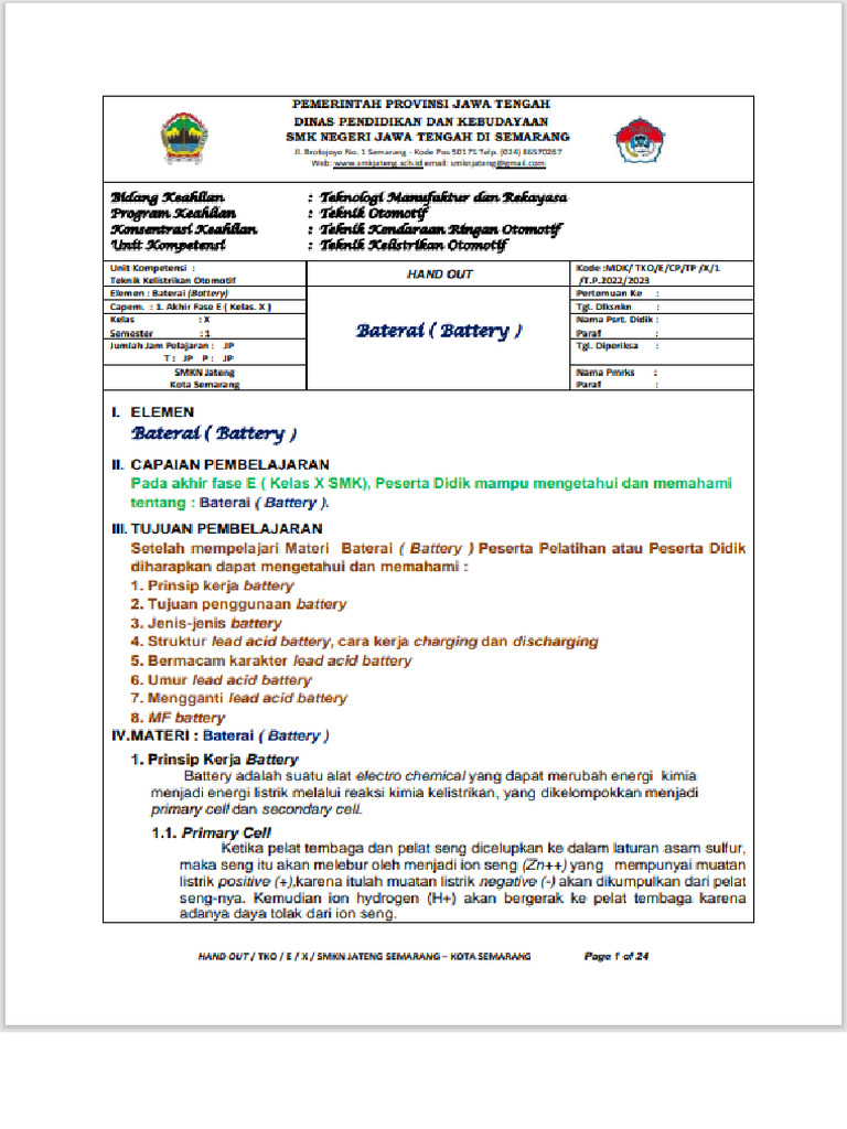 Modul Battery | PDF