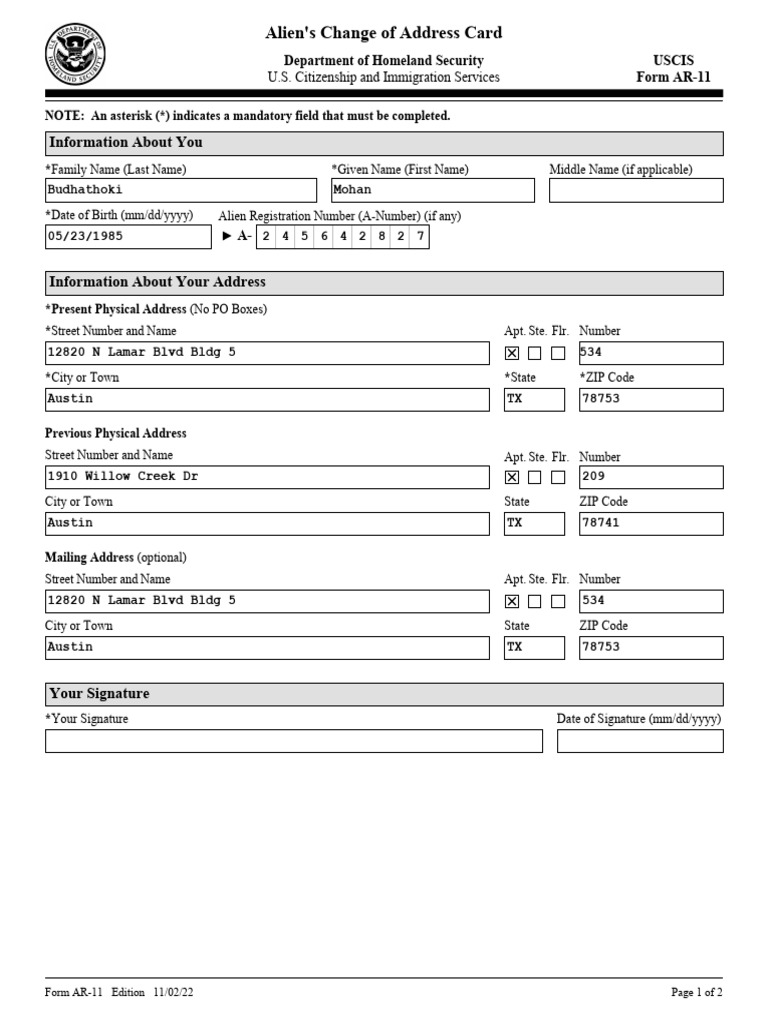 AR - 11 Flat For Signature and Mailing-1 | PDF | United States ...