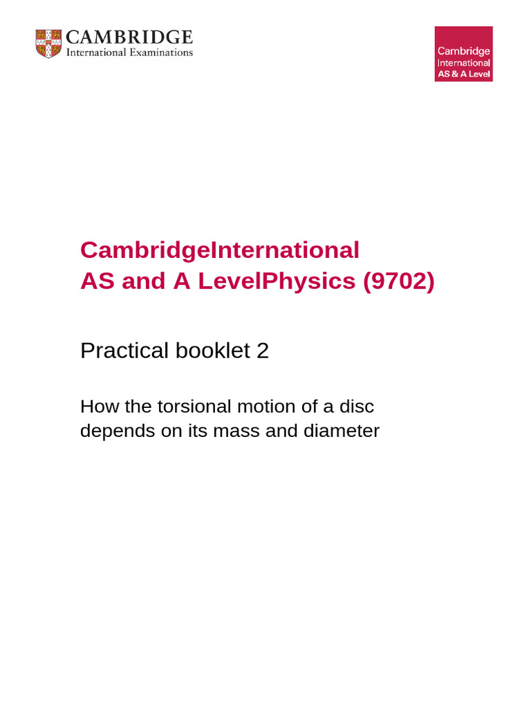 9702 Practical Booklet 02 (Accompanies Scheme of Work 2016) | PDF ...