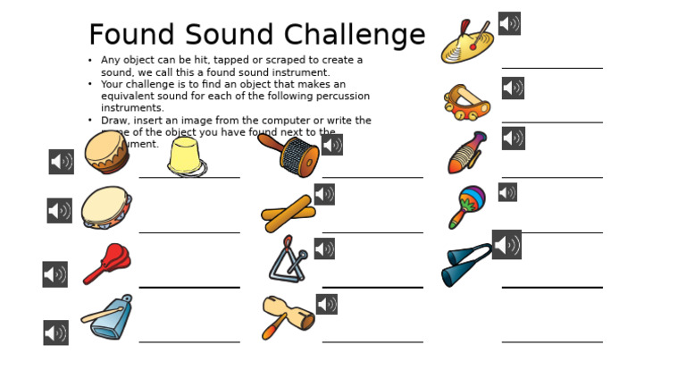 Found Sound Challenge W Sound | PDF