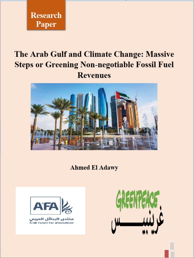 The Arab Gulf and Climate Change Massive | PDF | Climate Change ...