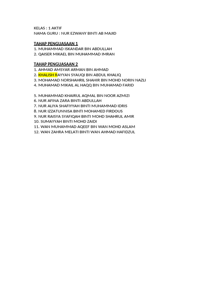 BM 1 Aktif TP 1 Dan TP 2 | PDF