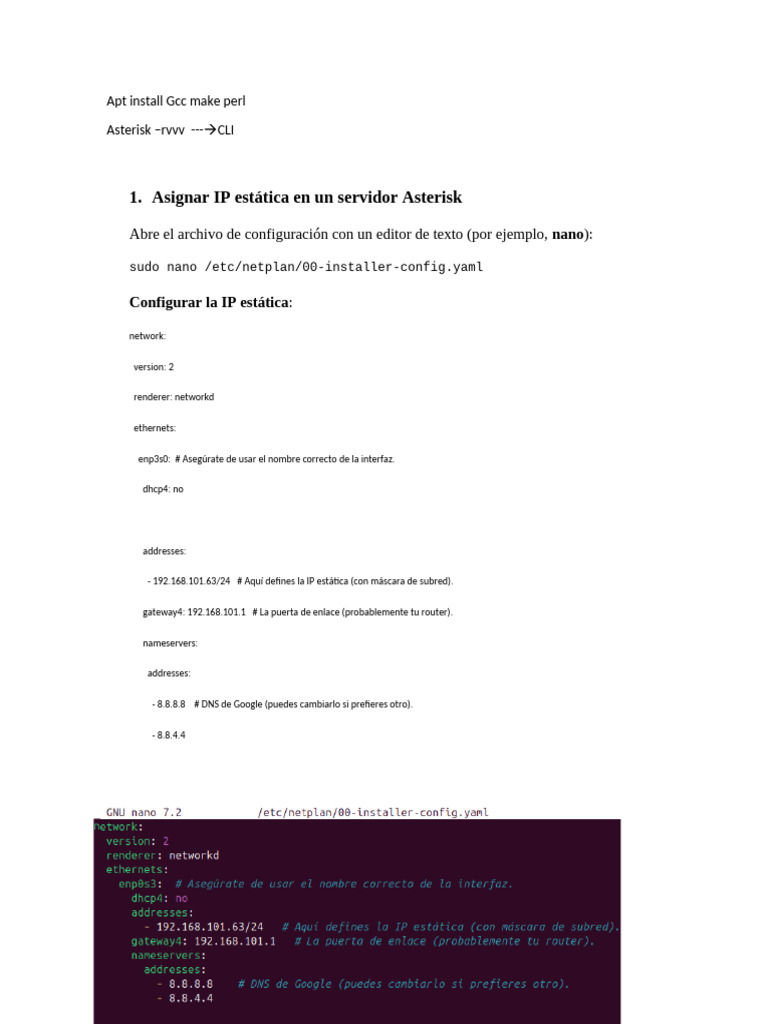 Configuración de Asterisk y G722 | PDF | Dirección IP | Informática
