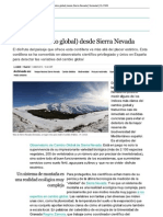 Dossier de Prensa Jornadas de Investigación del Parque Nacional y Parque Natural de Sierra Nevada