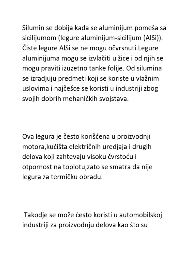 Silumin | PDF