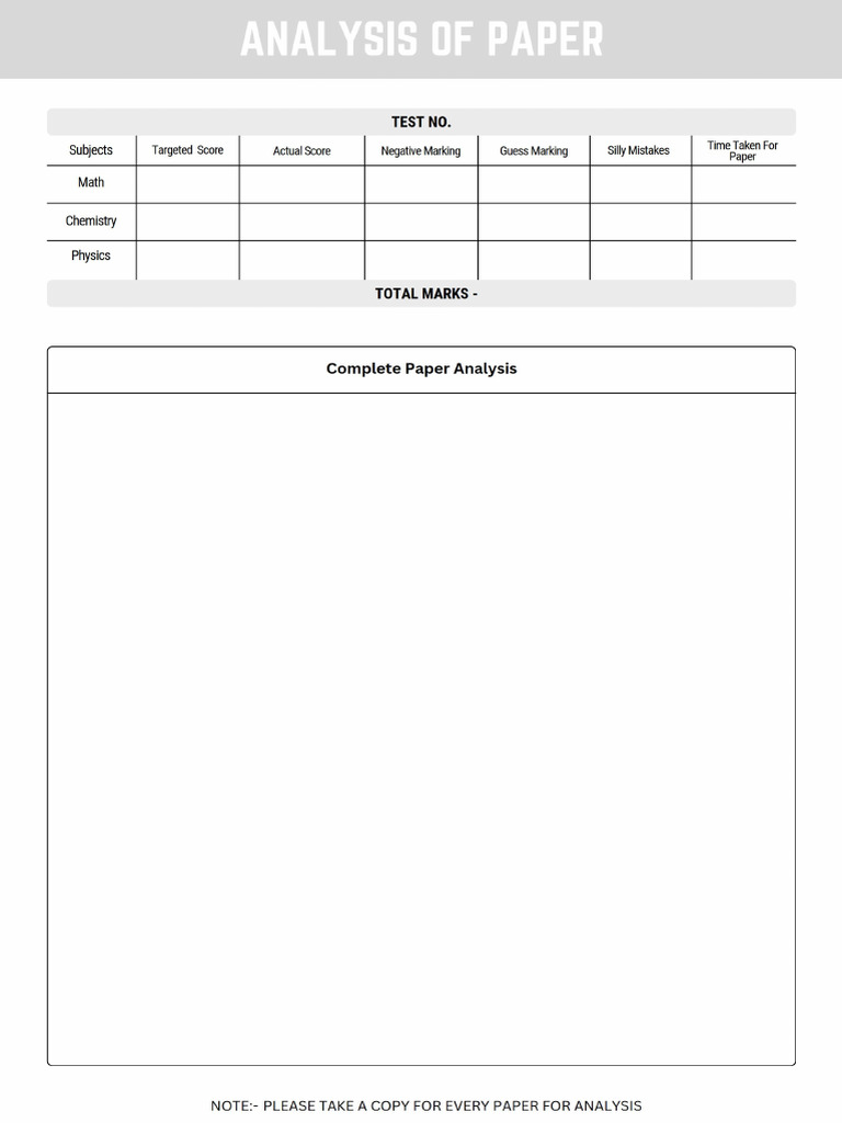 Paper Analysis Sheet | PDF