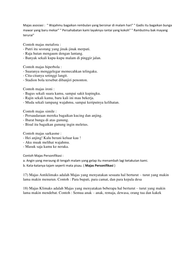 Majas Majas Dan Contohnya Pdf