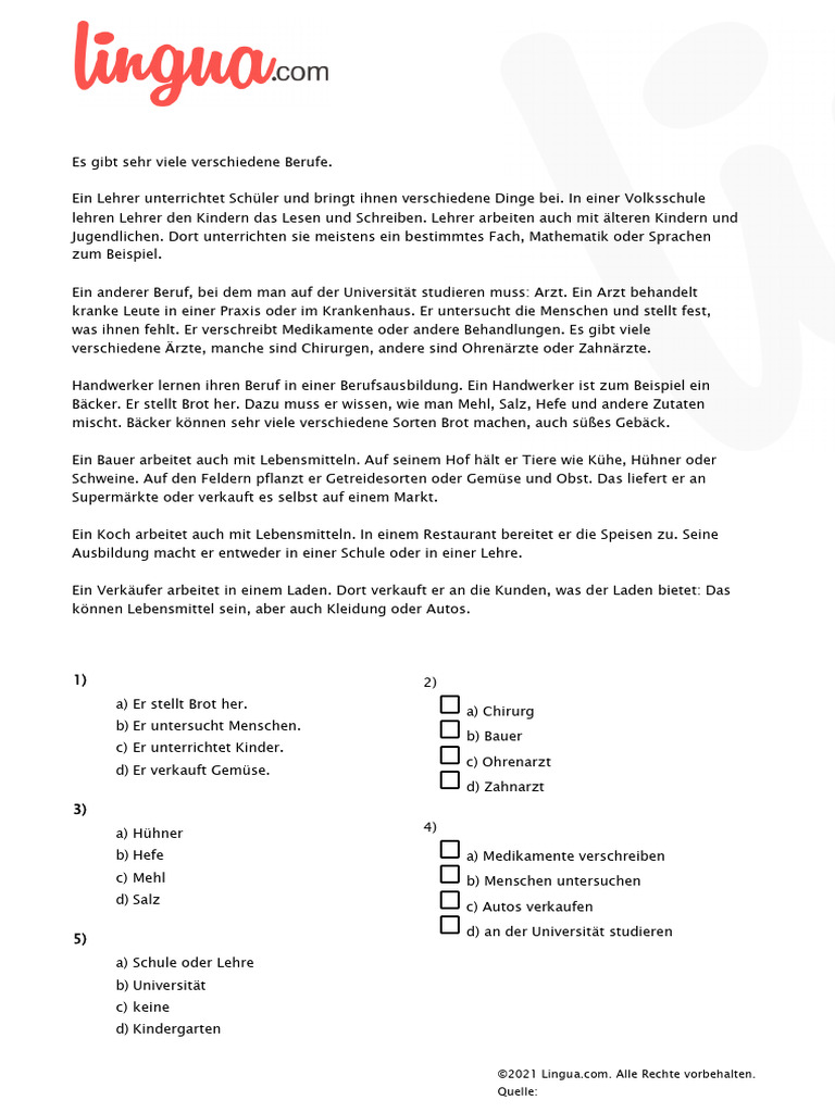 PDF Storage Deutsch-Text-Berufe | PDF