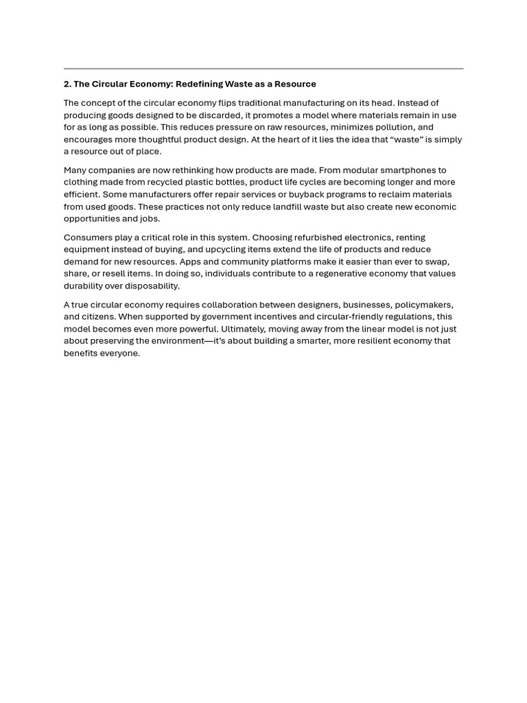 The Circular Economy | PDF