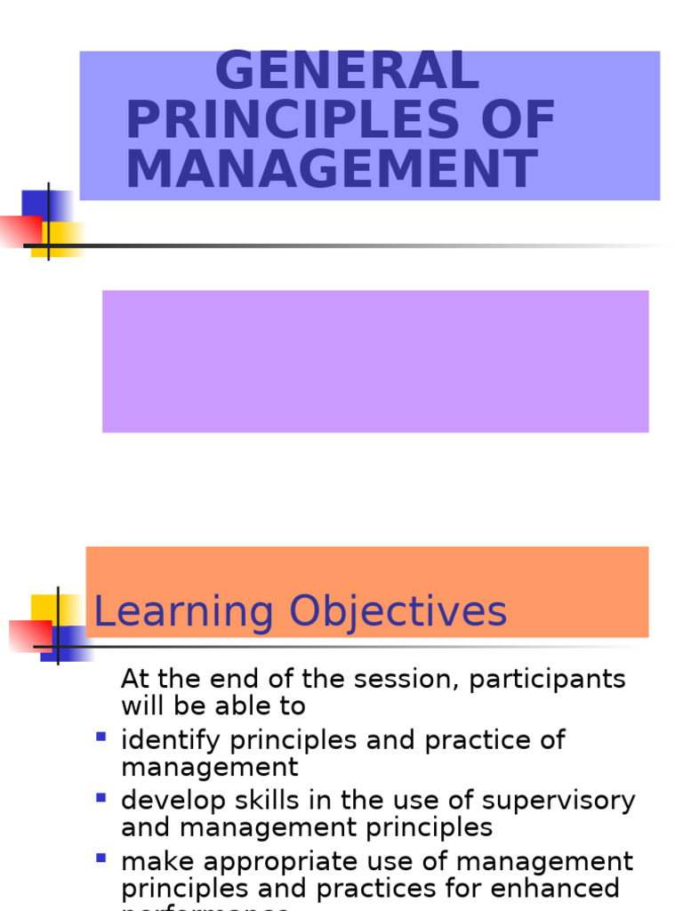 General Principles of Management Tonia | PDF | Goal | Business