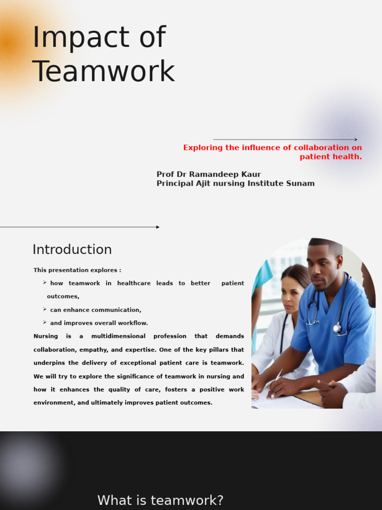 Impact of Teamwork | PDF | Health Care | Patient