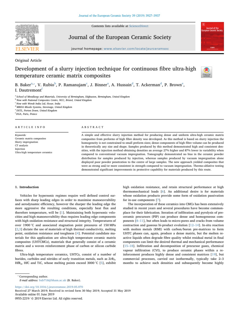 Development of A Slurry Injection Technique For Continuous Bre Ultra ...