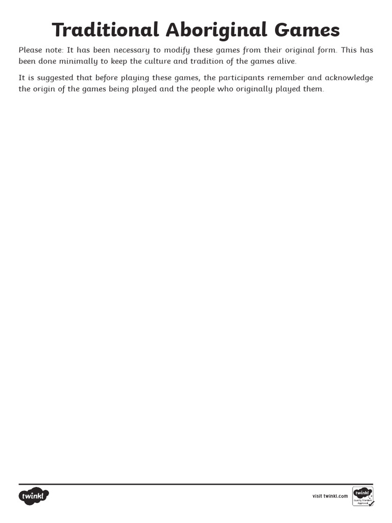 Aboriginal Games | PDF | Sports | Ball Games