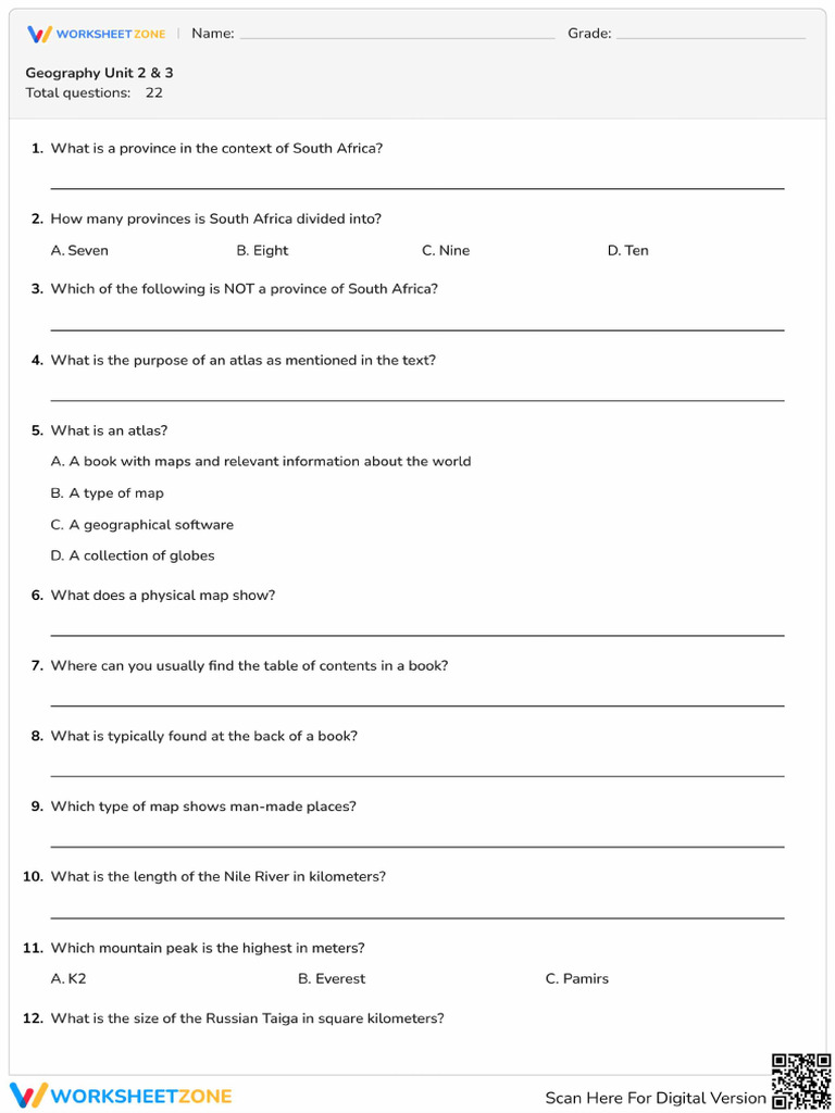 Geography Unit 2 & 3 | PDF