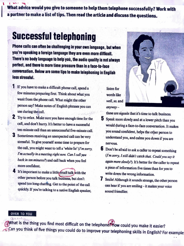 Tips for Successful Telephoning in English | PDF