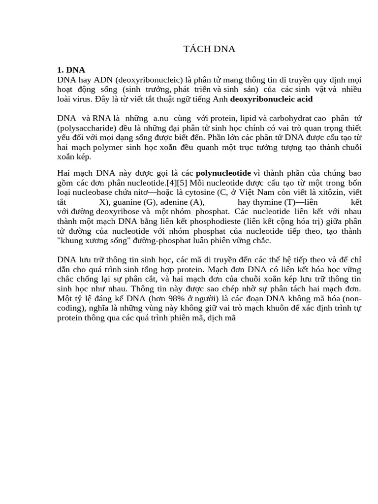 Tách Dna | PDF