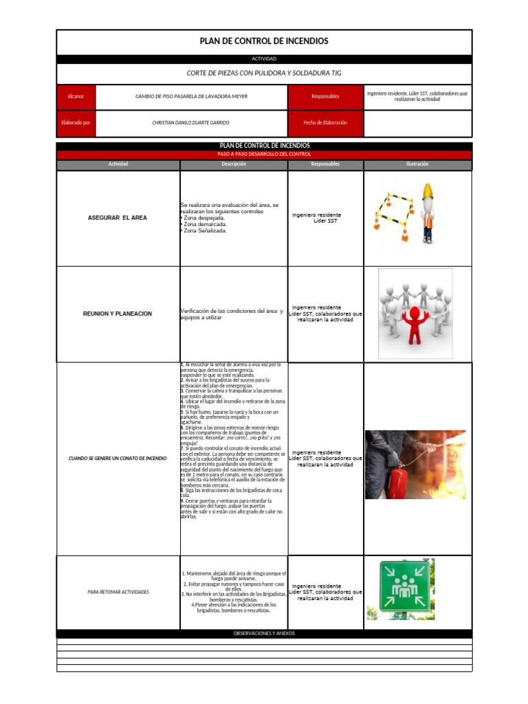 Plan de Control de Incendios y Seguridad | PDF | Incendios