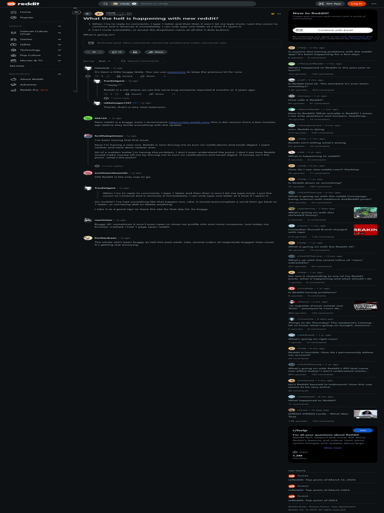 Issues with New Reddit Features | PDF | World Wide Web | Internet & Web