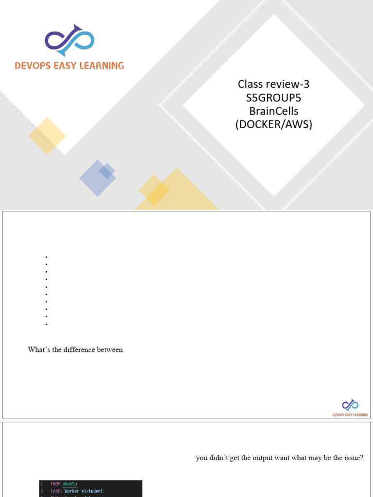 Dockerfile Instructions and AWS Deployment Guide | PDF | Operating ...