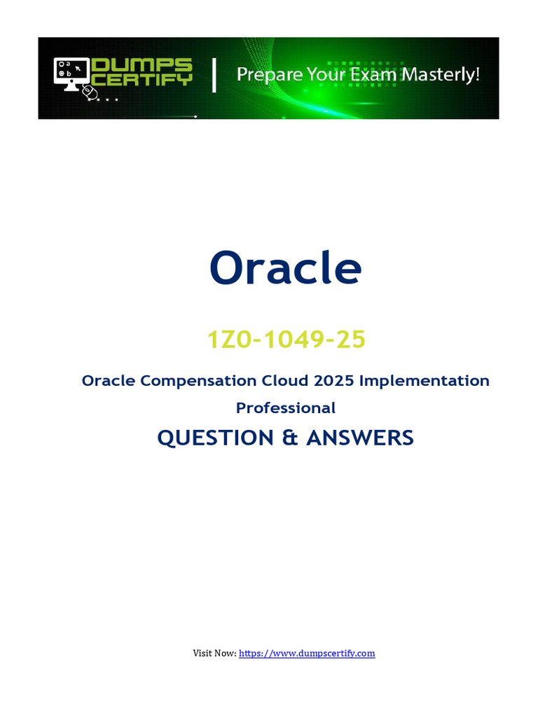 Updated 1Z0-1049-25 Dumps – Clear Exam on First Try | PDF