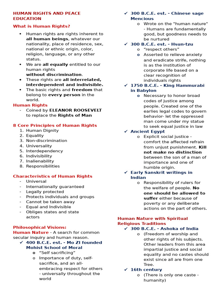 Human Rights and Peace Education | PDF | Geneva Conventions | Prisoner ...