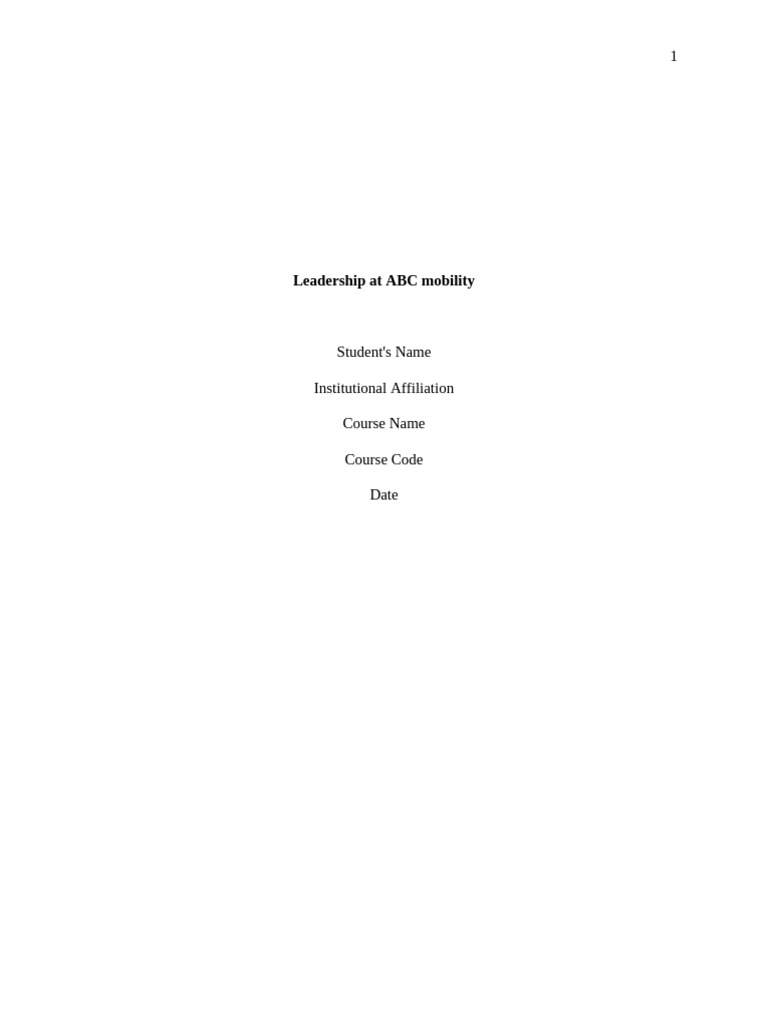 Unit 4 Leadership at ABC Mobility | PDF | Motivation | Motivational