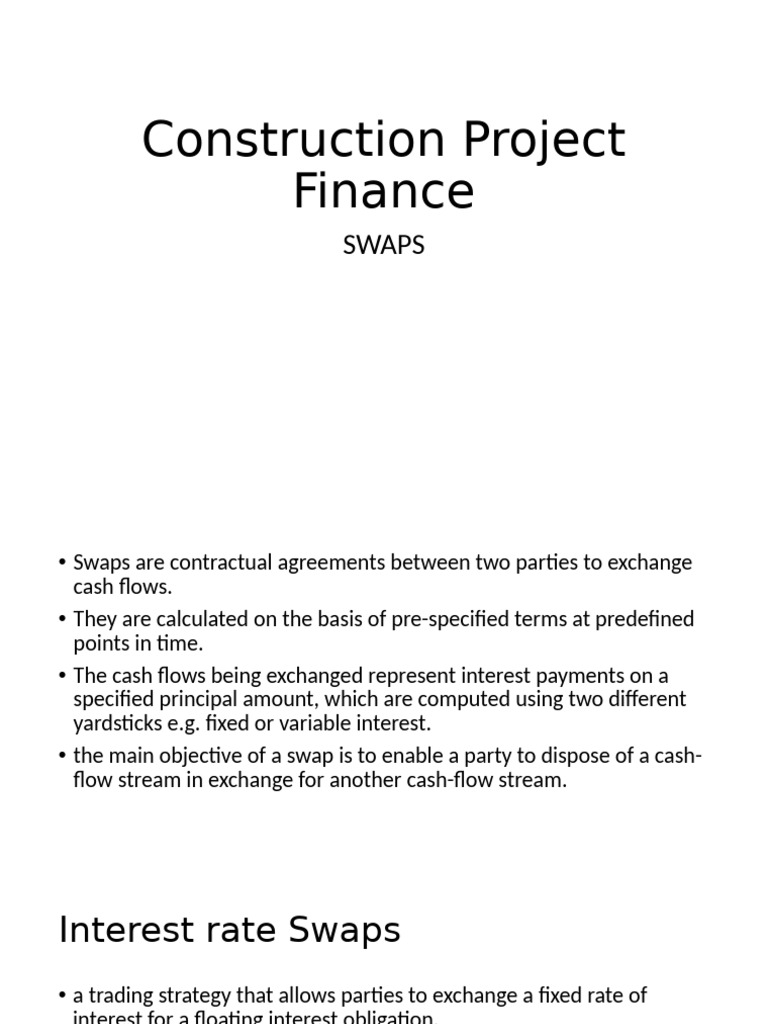 Construction Finance: Understanding Swaps | PDF | Swap (Finance ...
