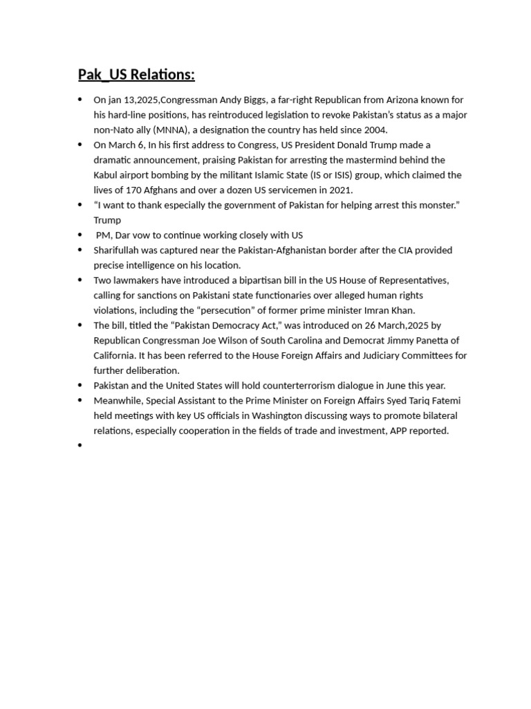 Pak US | PDF