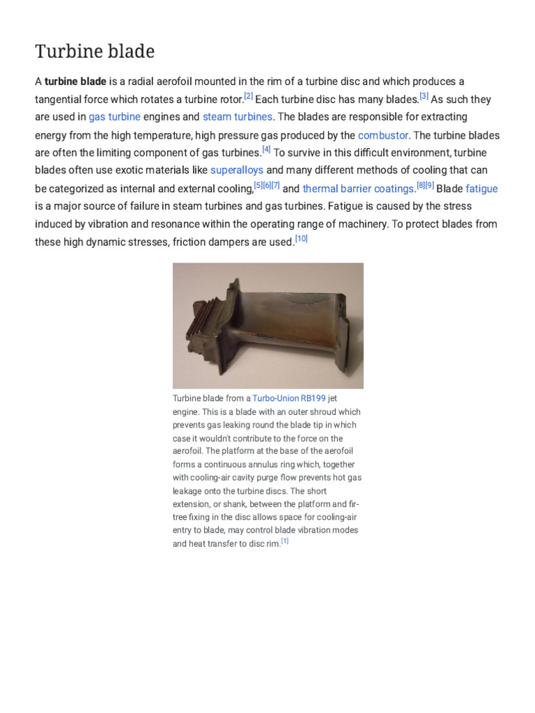 Turbine Blade Design and Performance | PDF | Propulsion | Machines