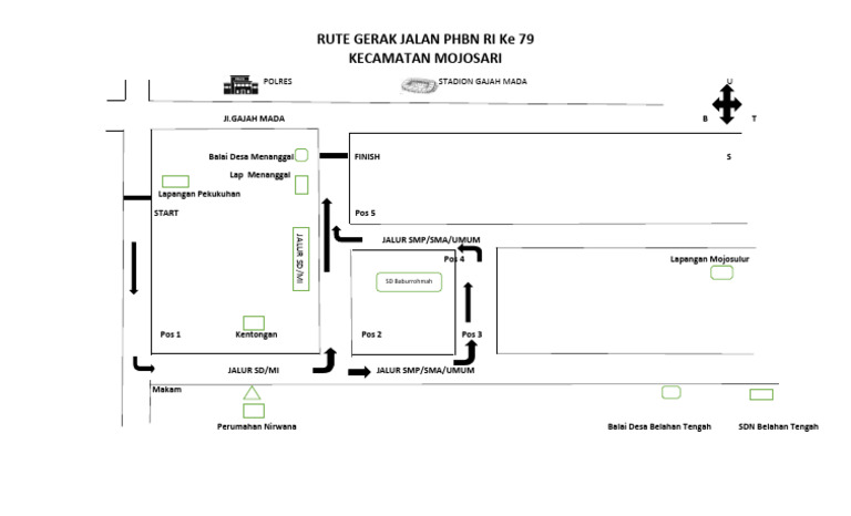 Rute Gerak Jalan PHBN Ri Ke 79 | PDF