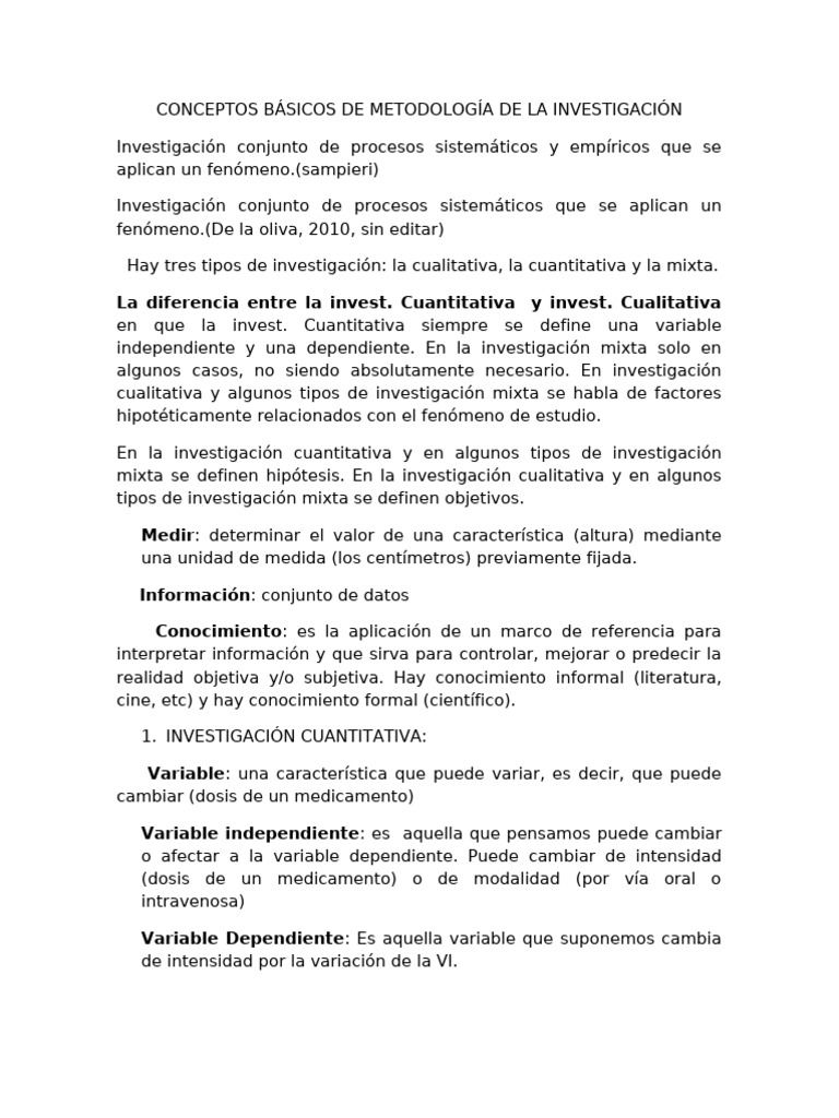 Metodología de la Investigación: Tipos y Métodos | PDF | Investigación