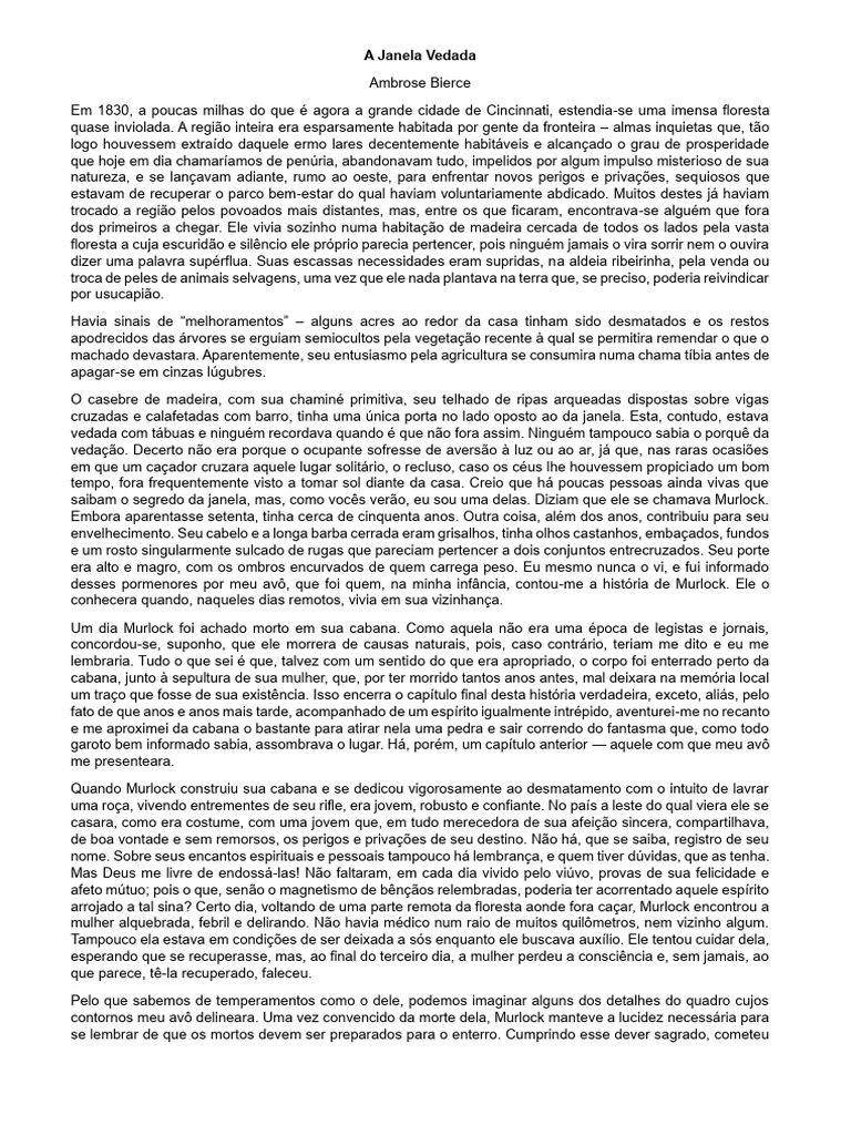 A Janela Vedada | PDF | Dor
