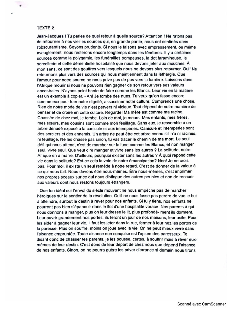 Oral Français Texte 2 | PDF