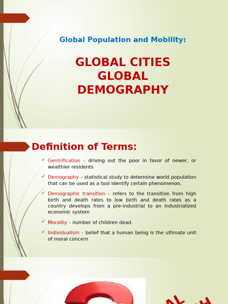 Global Demography and Population Trends | PDF | Demography | Economics