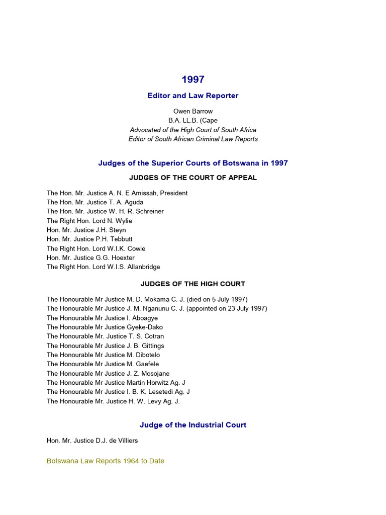 1997 | PDF | Employment | Criminal Procedure In South Africa
