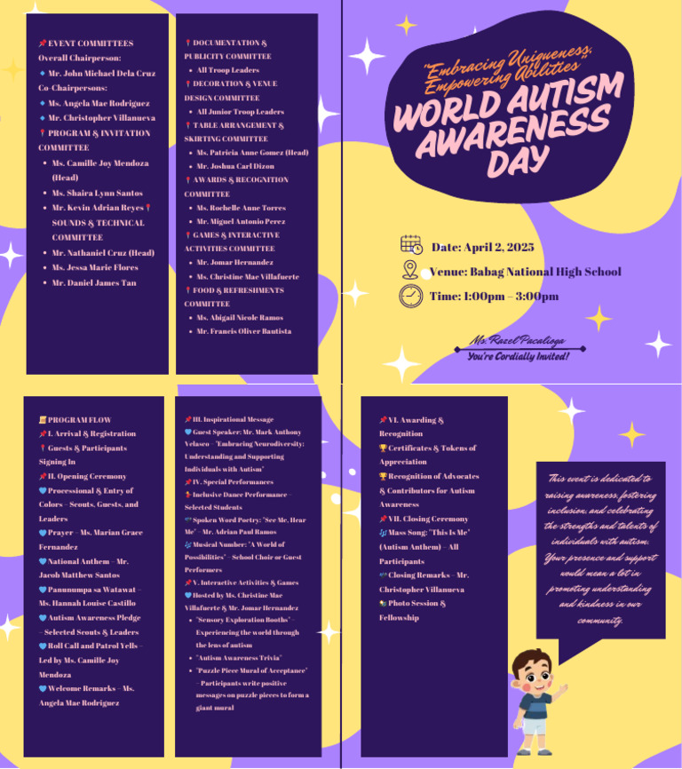 World Autism Awareness 1 | PDF | Disability | Developmental Psychology