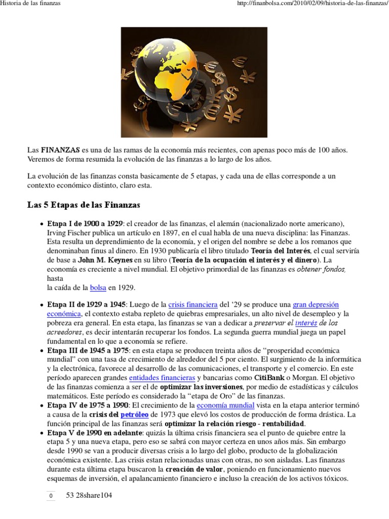 Historia de Las Finanzas | PDF