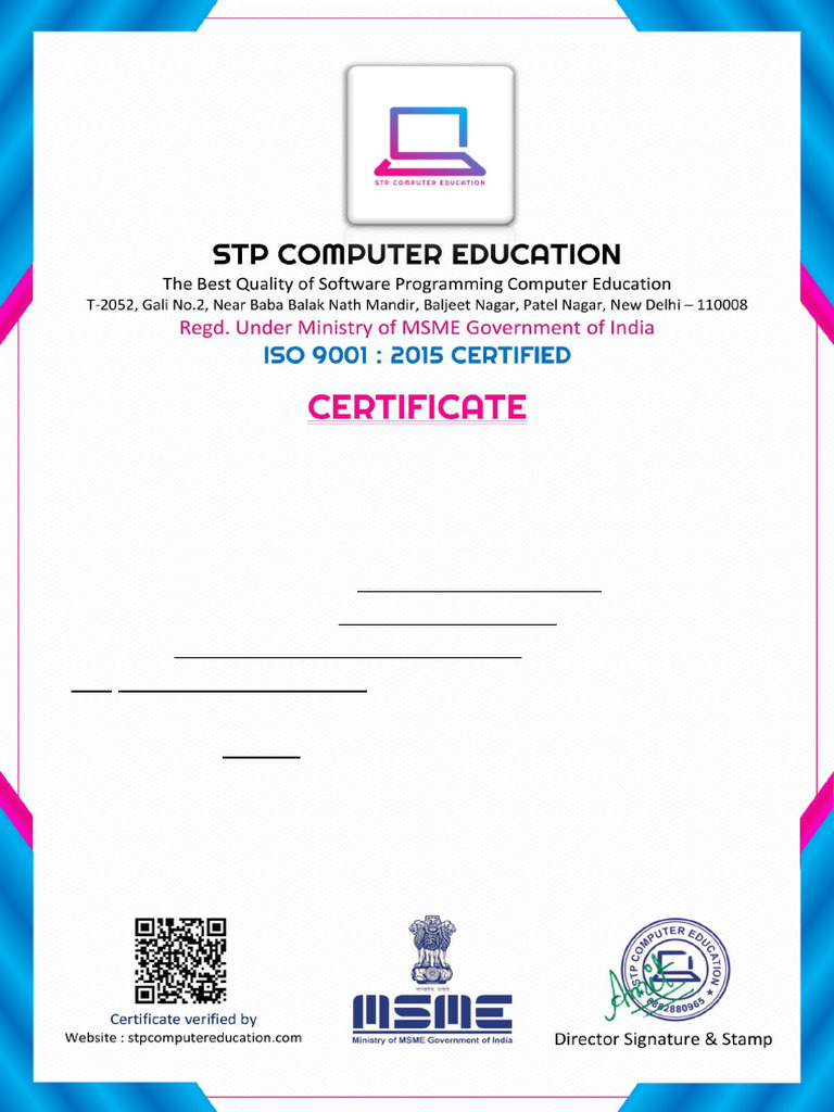 Javascript Certificate | PDF