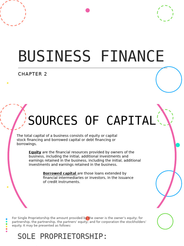 Sources of Capital in Business Finance | PDF | Stocks | Debt