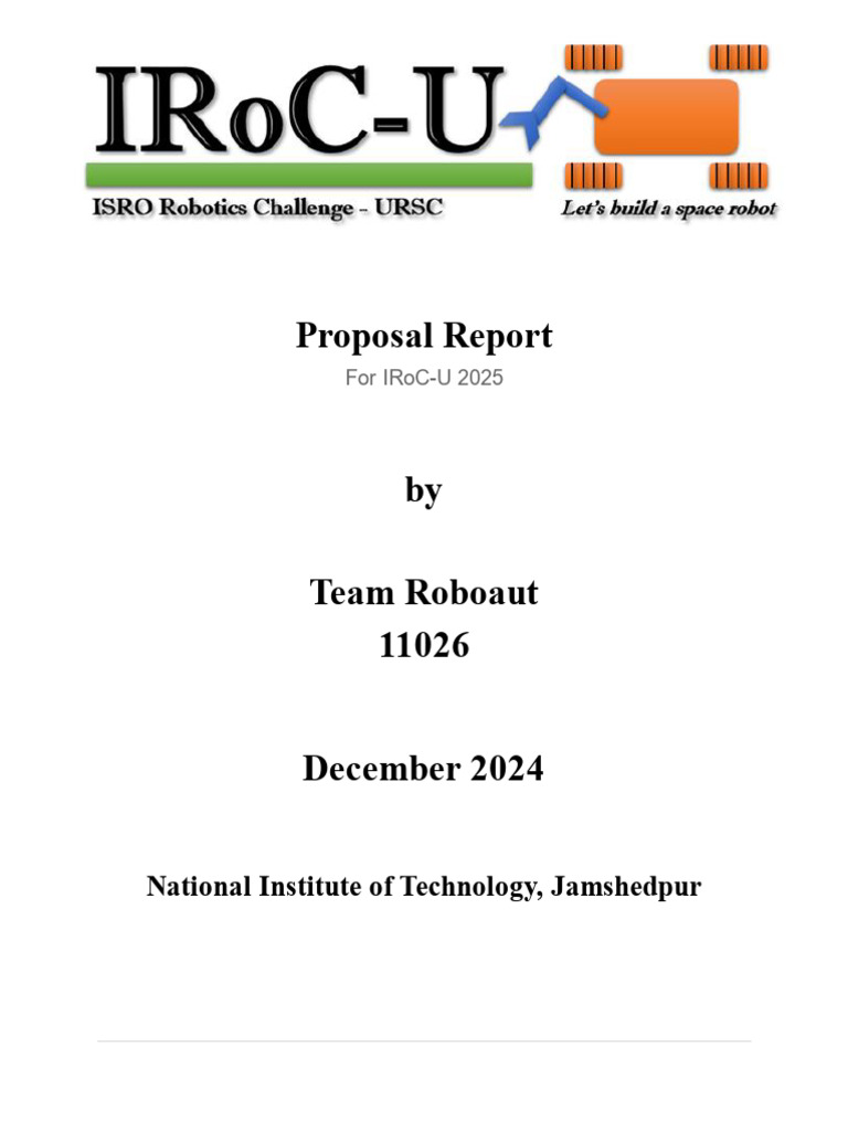 Proposal Report: National Institute of Technology, Jamshedpur | PDF