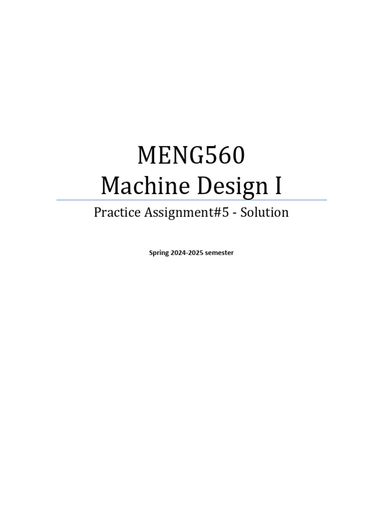 Machine Design Safety Factor Analysis | PDF | Strength Of Materials ...