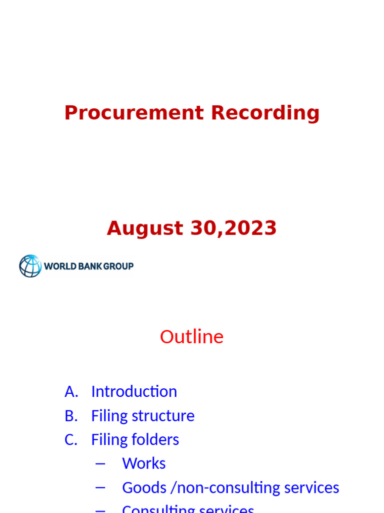 Efficient Procurement Filing System Guide | PDF | Procurement ...