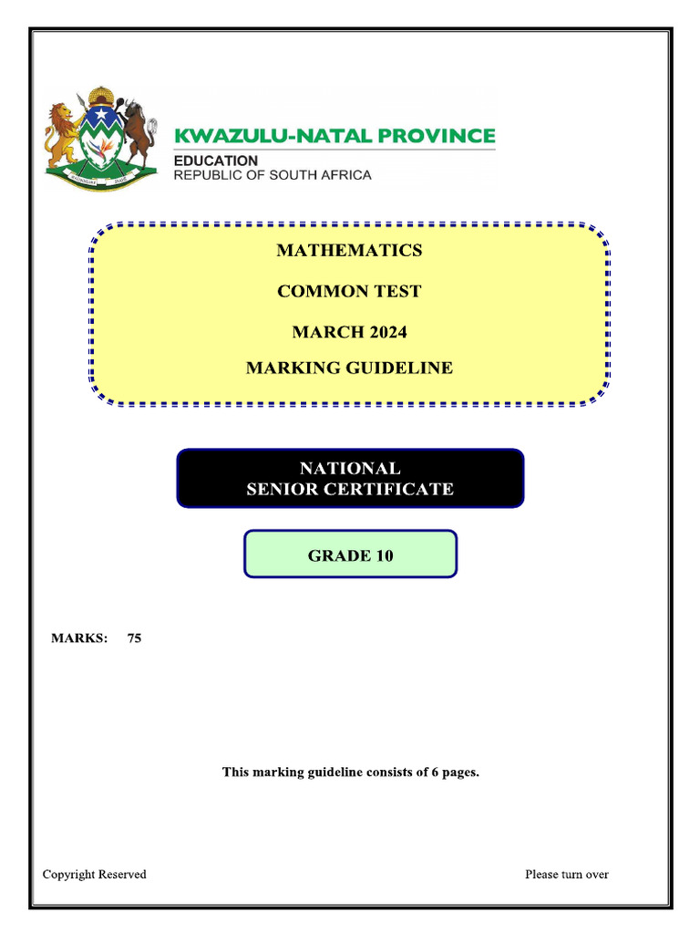 2024 KZN Maths Dept March MG | PDF