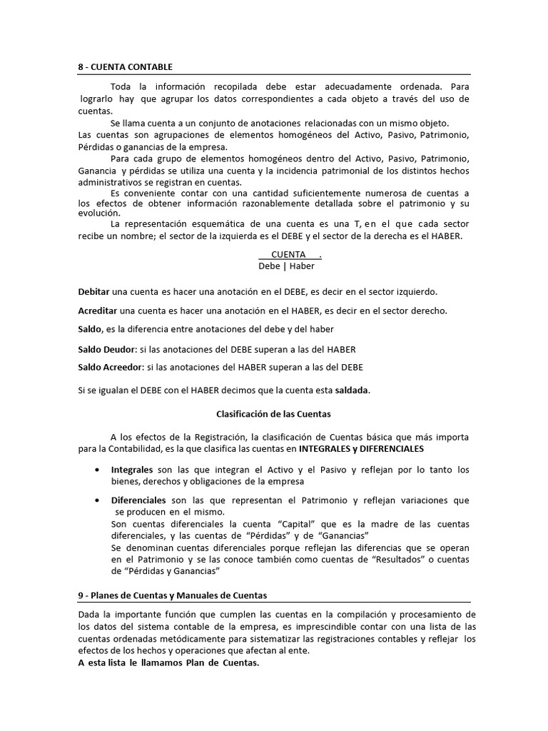 3 - Cuentas - Planes y Manuales de Cuentas | PDF | Contabilidad
