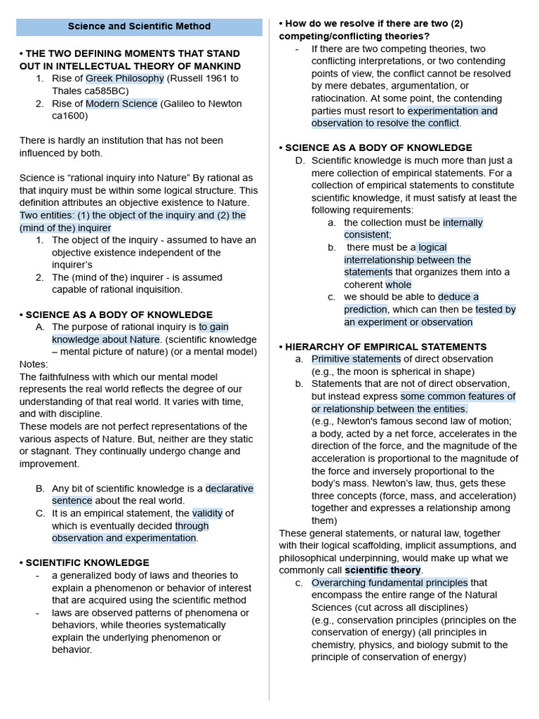 Science and Scientific Method | PDF | Paradigm | Science