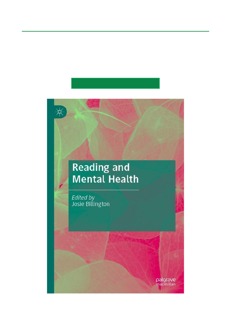 Reading's Impact on Mental Health | PDF | Clinical Psychology | Psychology